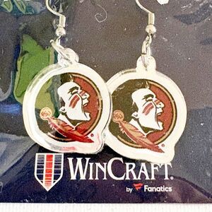 Florida State Seminoles Dangle Earrings Acrylic Game Day Tail Gate